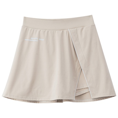 高腰运动女士短款A字短裙防走光开叉修身假两件半身裙五分裤夏