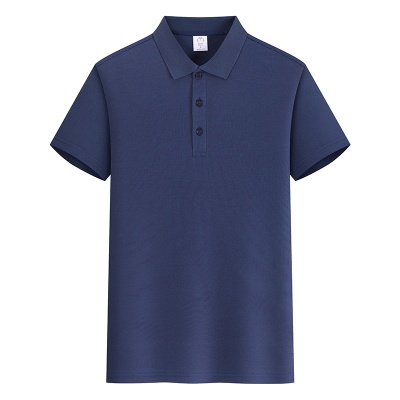 全涤纯色短袖T恤翻领广告衫短袖印绣字 LOGO纯色现货工作服POLO衫