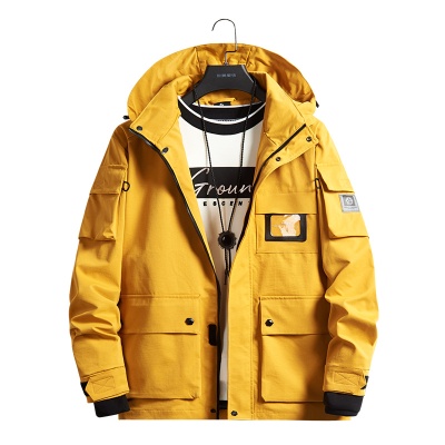 秋季新款连帽夹克男士工装休闲外套青少年韩版潮流男装衣服