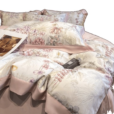 莱赛尔天丝床上四件套夏季凉感冰丝夏凉被床单被套空调薄被子床笠