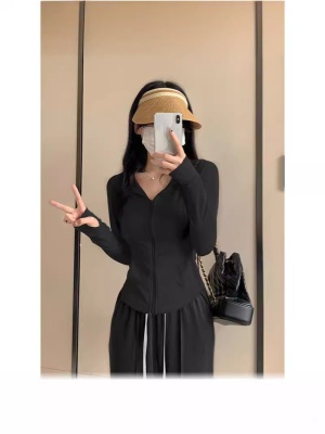 【自设工厂现货现发 】冰丝防晒衣冰感夏季上衣修身薄款外套开衫