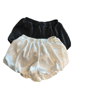 纯欲风光泽感灯笼短裤女夏季松紧腰宽松百搭蓬蓬高级感休闲阔腿裤