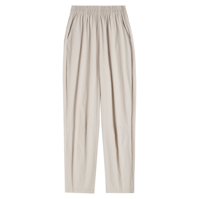 速干运动裤女夏季大码高腰显瘦宽松防晒冰丝裤薄款九分哈伦萝卜裤