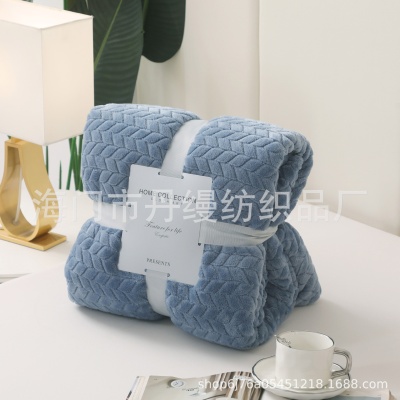 珊瑚绒毯子麦穗纹毛毯空调毯加厚午睡毯单双人绒床单沙发毯礼品毯