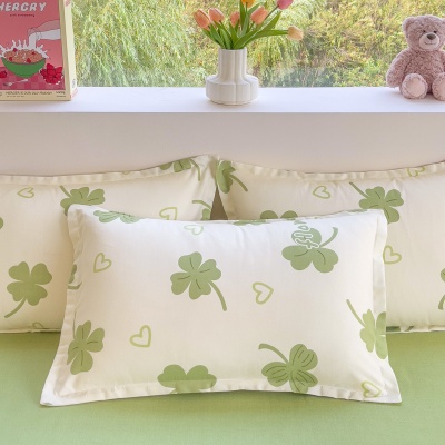 ins风纯棉四件套加厚磨毛小清新全棉床单被套床笠款宿舍三件套