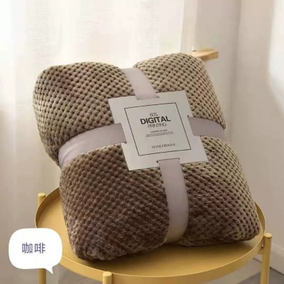 沙发礼品空调毯菠萝格毛毯加厚纯色法兰绒盖毯午睡办公室毯子批发