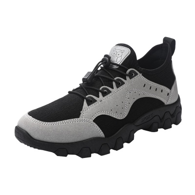 低帮登山鞋男2023皮面舒适防滑耐磨徒步登山鞋轻便裸鞋透气徒步鞋