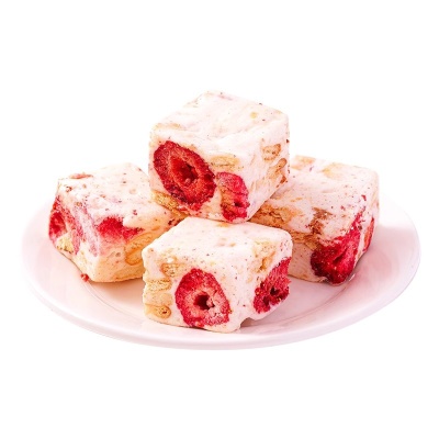 代发冻干草莓羊奶芙独立包500g 网红糕点零食手工冻干草莓羊奶芙