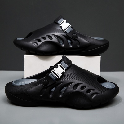 男鞋2025夏季运动拖鞋防滑减震洞洞鞋户外休闲度假软底轻便凉拖鞋