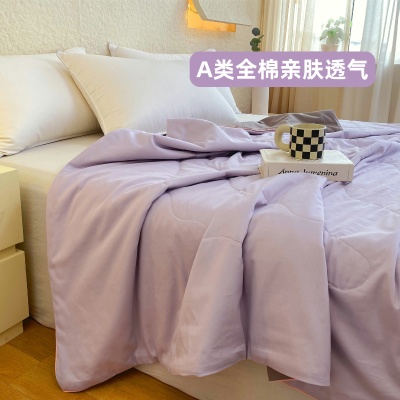 A类全棉大豆夏凉被透气纯棉可洗夏被夏季空调被学生被夏季礼品被