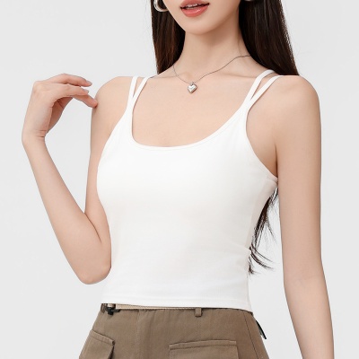吊带背心女夏新款内衣运动文胸带胸垫内搭美背打底瑜伽外穿上衣女