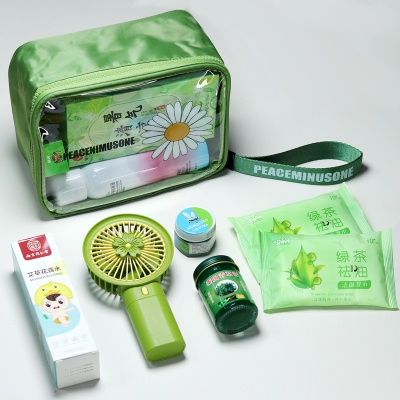 夏日清凉礼盒防暑降温包夏季伴手礼风扇礼品套装驱蚊礼包高温慰问