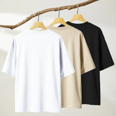 2025夏季复古男街头男士上衣潮牌小众设计风景印花图案男装t恤