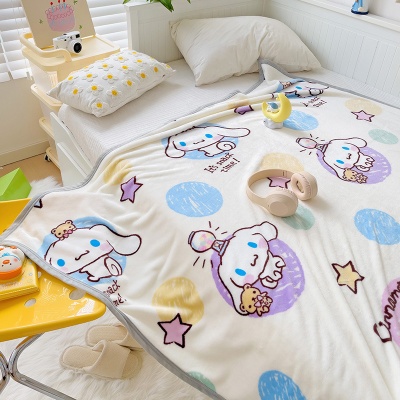 三丽鸥牛奶绒毛毯卡通儿童小毯子午睡毯沙发盖毯办公室毯子批发