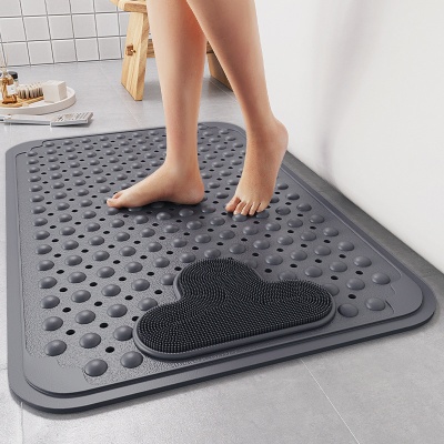 浴室地垫防滑地垫家用卫生间按摩硅胶防滑垫洗澡淋浴房吸盘脚垫