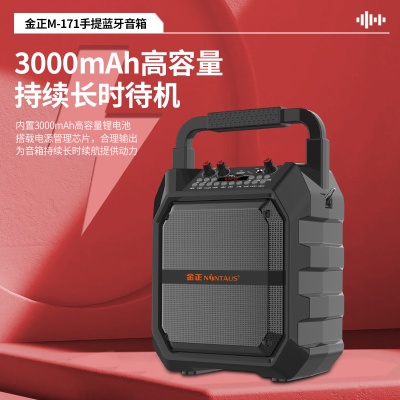 金正 M-171广场舞音响蓝牙户外音箱大音量K歌手提便携式小型移动
