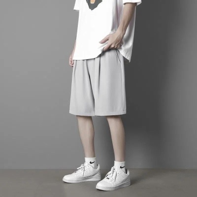 短裤男士夏季冰丝薄款外穿速干宽松篮球裤子五分休闲运动裤衩速干