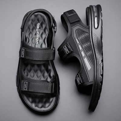 沙滩鞋男款2025新款夏季办公室休闲防滑工作凉鞋司机上班运动凉拖