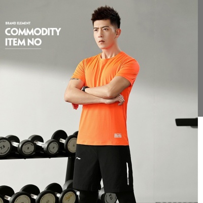 运动速干T恤圆领短袖夏季短袖冰丝圆领T恤团队公司户外运动服