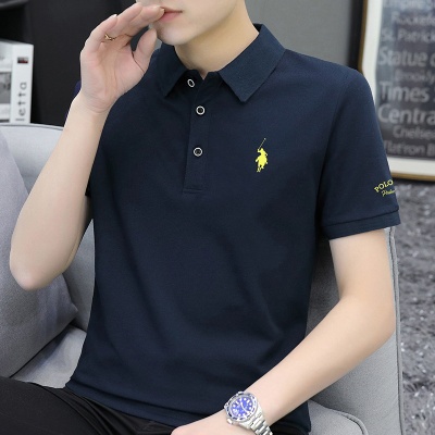 男士短袖保罗POLO衫高端商务夏季薄款珠地棉翻领t恤衬衫夏装上衣