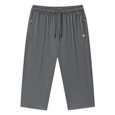 099七分裤冰丝裤子男空调裤子透气T恤运动休闲七分裤潮流裤速