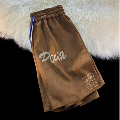 短裤男港风ins潮牌直筒篮球运动裤子2023年夏季宽松休闲五分中裤