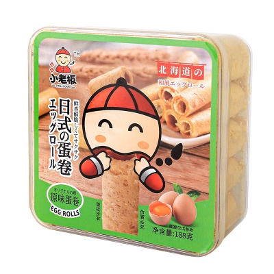 世纪小老板北海道日式蛋卷酥脆咸蛋黄188g鸡蛋卷饼干奶酥用蛋卷