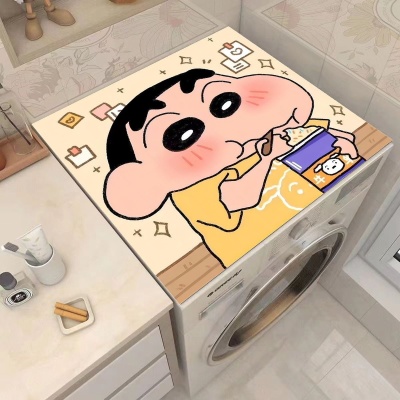 硅藻泥地垫卡通蜡笔小新洗衣机垫微波炉防尘吸水速干垫餐桌隔热垫