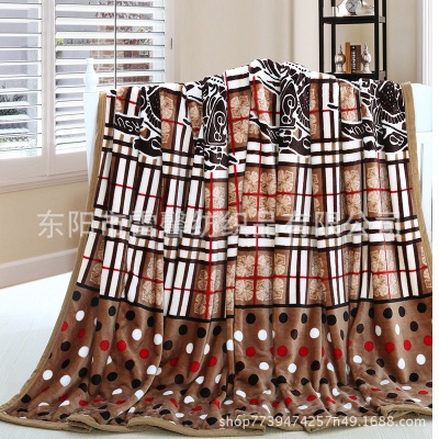 外贸印花法兰绒毛毯定 制双面加厚珊瑚绒空调被盖毯礼品毯子批发
