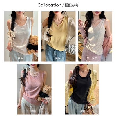 雪花棉春夏季bm慵懒风宽松打底内搭小吊带背心女外穿辣妹无袖上衣