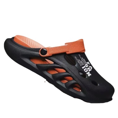 洞洞鞋男款夏季外穿防臭防滑厚底踩屎感包头半拖鞋户外运动沙滩鞋