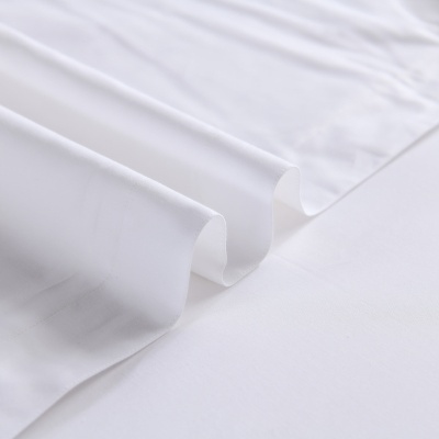 酒店布草全棉床上用品宾馆民宿纯棉6080100支白色贡缎酒店四件套