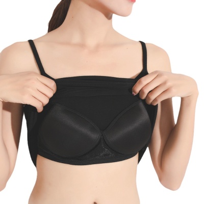 2025夏季新款莫代尔带胸垫免穿文胸背心小吊带女打底bra上衣瑜伽