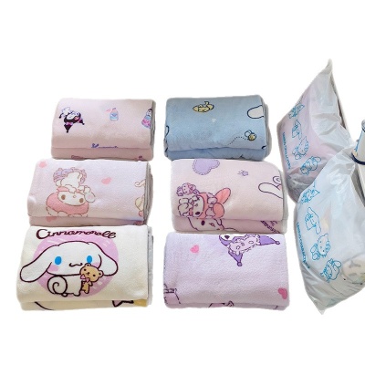 三丽鸥牛奶绒毛毯卡通儿童小毯子午睡毯沙发盖毯办公室毯子批发