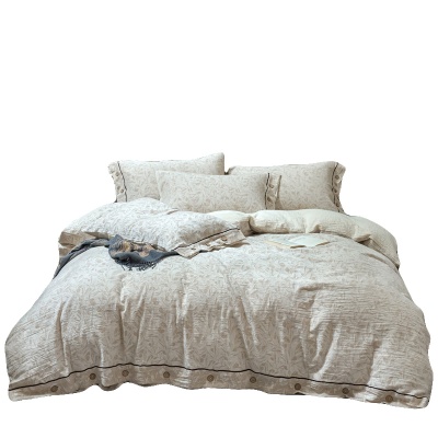 2025新款 A类亚麻棉麻四件套侘寂风床单被套日系棉纱床 上用品被