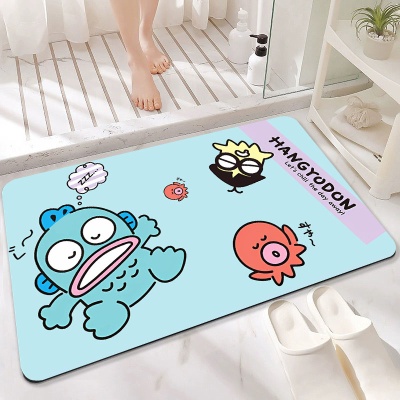 卡通浴室吸水地垫硅藻泥趣味卫生间防滑脚垫厕所门口耐脏速干垫子