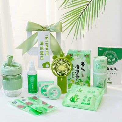 高温慰问礼包员工福利夏日福利送清凉风扇大礼包防暑降温用品套装