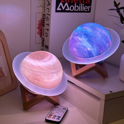 土星环蓝牙音箱星球灯桌面创意礼品发光无线摆件低音炮小夜灯音响