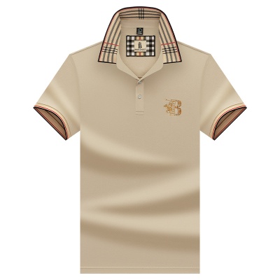 啄木鸟正品大牌男装夏季短袖t恤男士格子宽松翻领潮牌polo衫男式