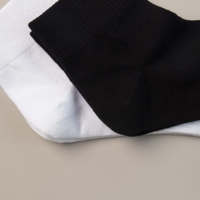 现货运动袜 黑白经典精梳棉男女短袜吸汗透气户外跑步袜厂家直销