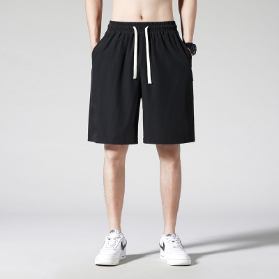 衫少服饰五分裤男士夏季薄款港风宽松大码外穿大裤衩冰丝运动短裤