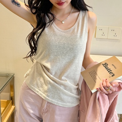 雪花棉春夏季bm慵懒风宽松打底内搭小吊带背心女外穿辣妹无袖上衣