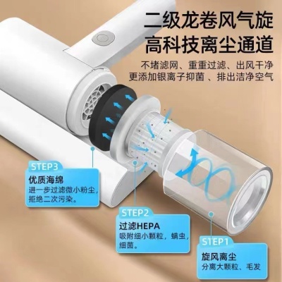 现货跨境家用除螨仪紫外线杀菌床上无线吸尘器强劲去异味除螨仪