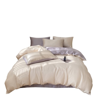 冰丝四件套夏款床单夏凉被套罩宿舍三件套床上用品2025新款非天丝