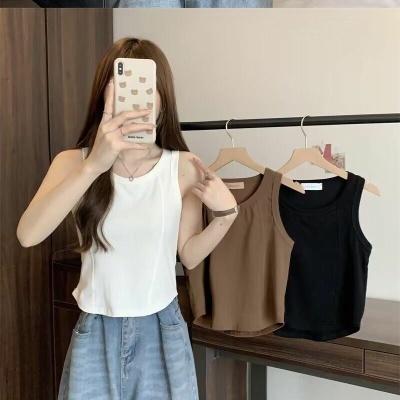 大码纯色鱼骨吊带背心女内搭夏季显瘦外穿打底衫无袖上衣
