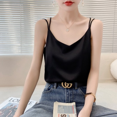 2025夏季大码美背吊带女薄款外穿背心女装内搭性感吊带上衣服饰夏