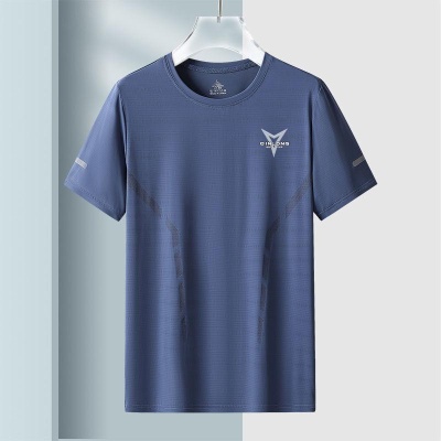 冰丝短袖t恤男士夏季宽松大码男装休闲百搭体恤衫韩版潮流衣服男T