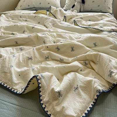 ins风A类夏季新款亲肤超柔针织棉夏被四件套床单夏凉被空调被床品