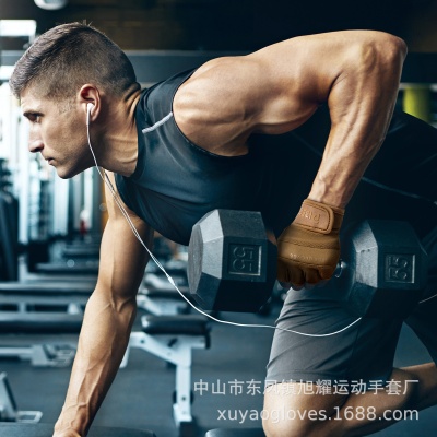 跨境批发夏季DIBEAR健身手套护腕运动防滑半指通用哑铃训练户外