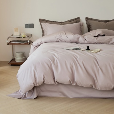 100s全棉长绒棉四件套a类纯棉被套亲肤裸睡三件套高级感床上用品4